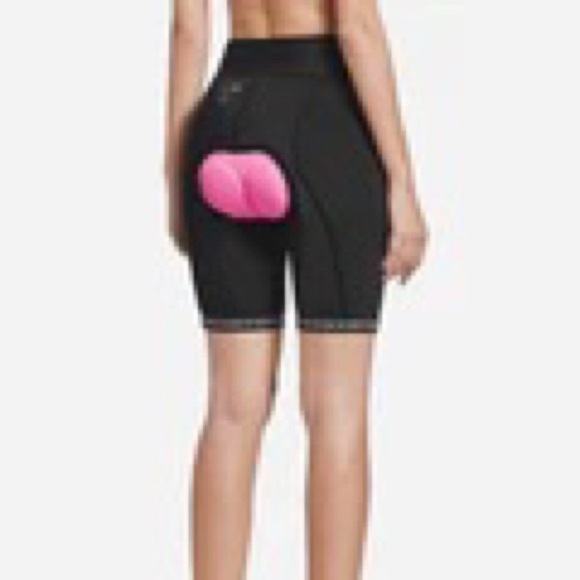 Flyleaf High Rise Padded Shorts Black Nylon Stretch Size M Cycling Biking - Picture 9 of 10